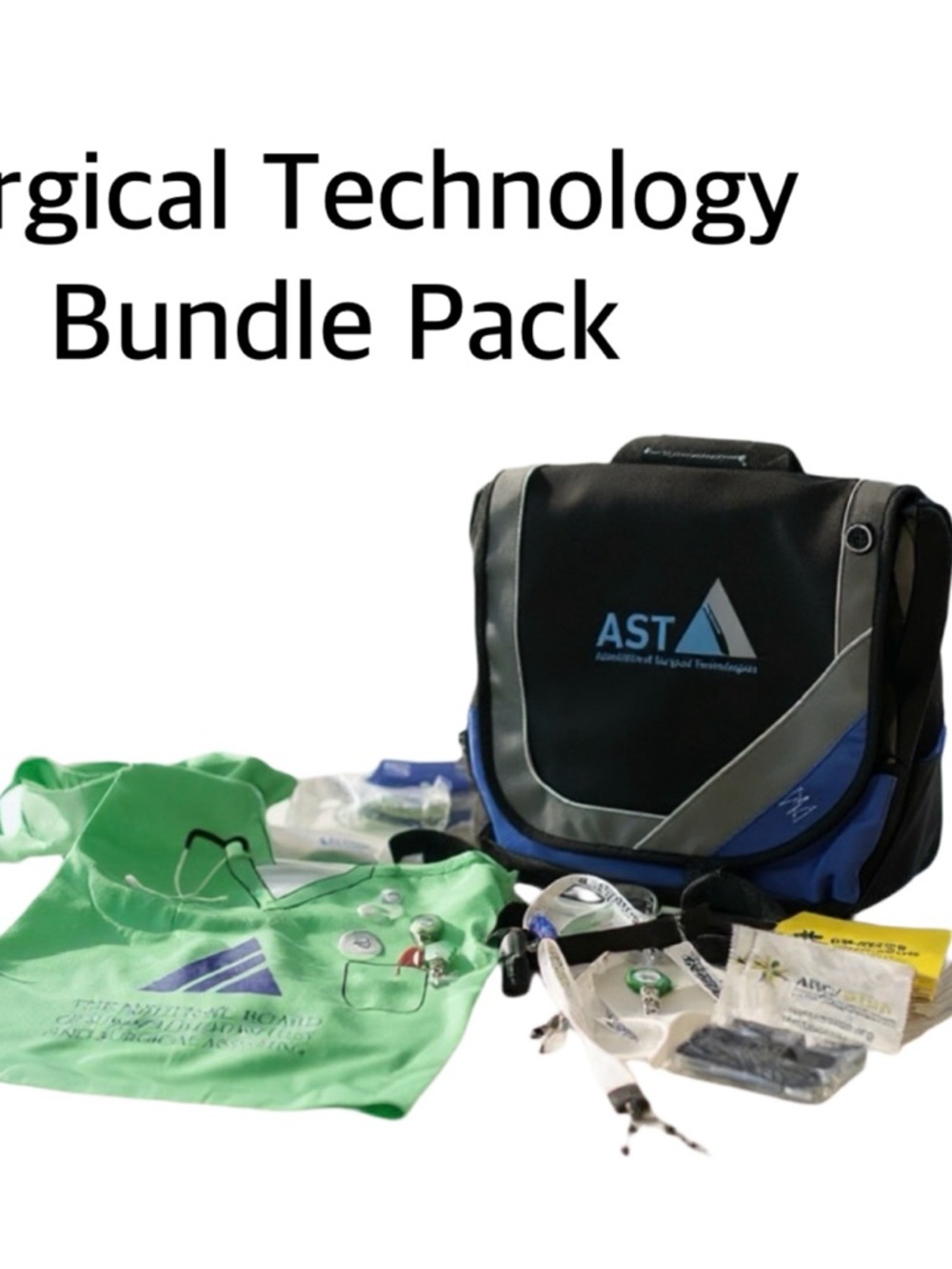 AST Branded Medical Bundle Pack in Black, Blue & Green